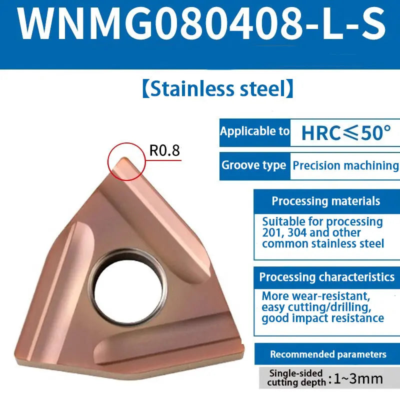 72-WNMG080404/08 Peach-shaped external turning tool head Shandong Denso Pricision Tools Co.,Ltd.